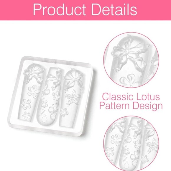 2PCS 3D Flower Mold for Nails, Flower Silicone Nail Art Molds, Reusable DIY - Picture 4 of 6